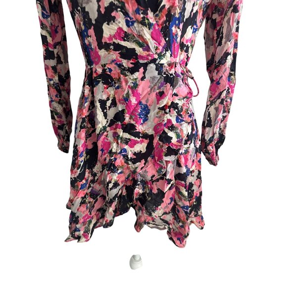 IRO Women's Pink Floral Wrap Dress Size 34 US XS - Picture 6 of 11